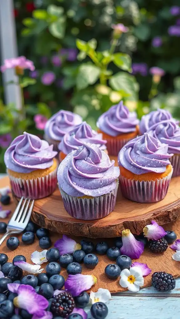 ube cupcakes with buttercream ube cupcakes with buttercream
