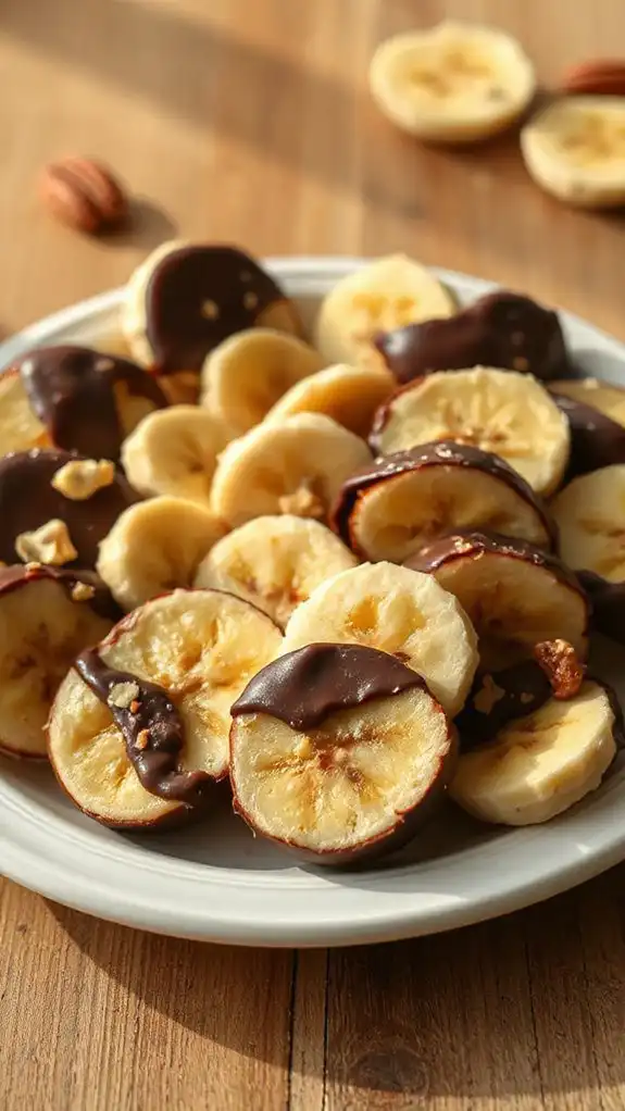 uniform banana slices served uniform banana slices served
