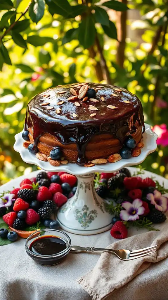 unique black garlic dessert