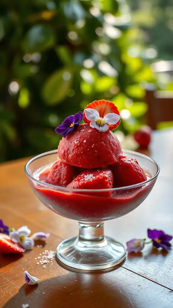 unique black garlic sorbet