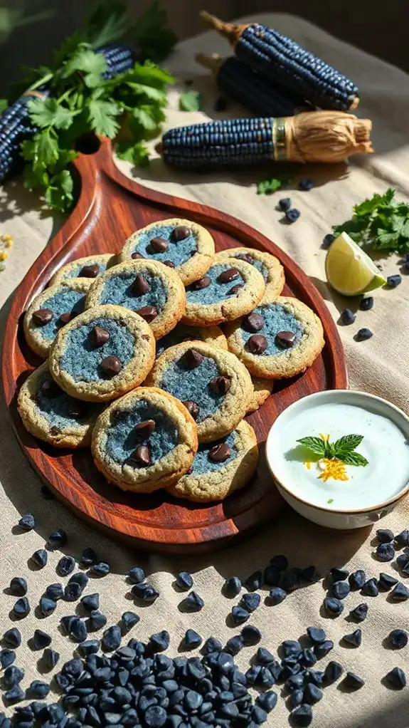 unique blue corn cookies