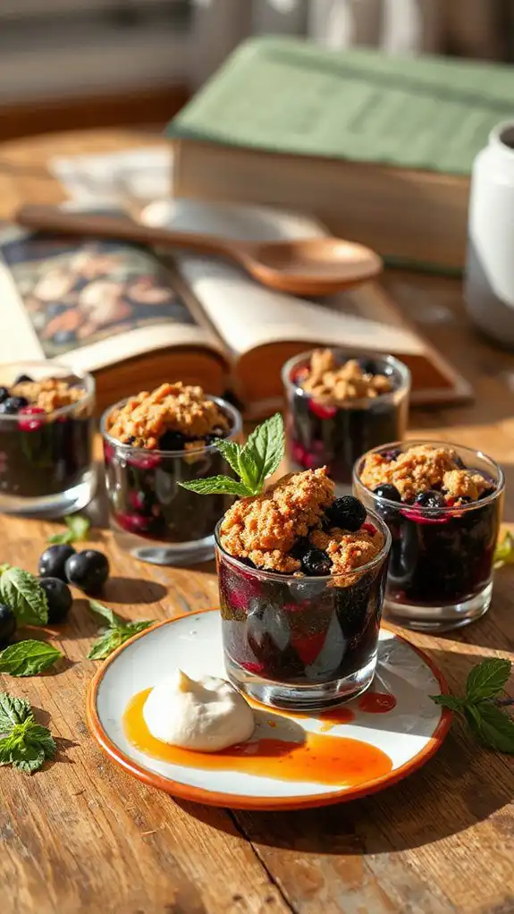 unique dessert with berries