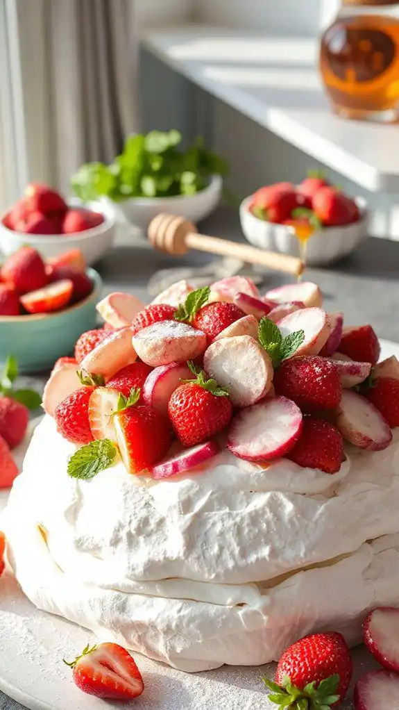 unique summer radish pavlova