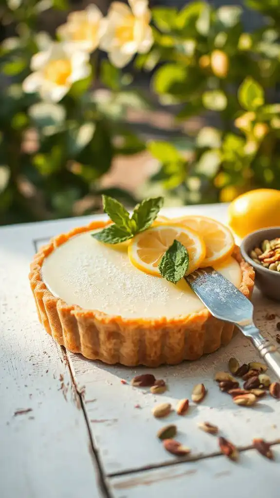 vegan creamy lemon tart