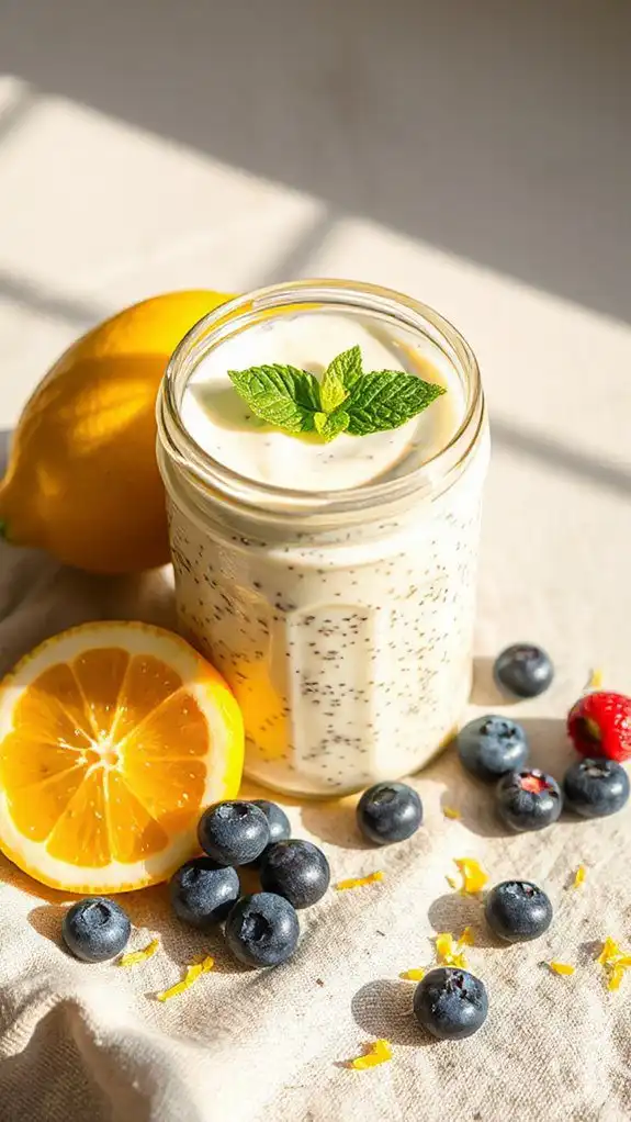 vegan lemon chia pudding