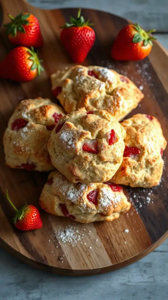 vegan strawberries cream scones