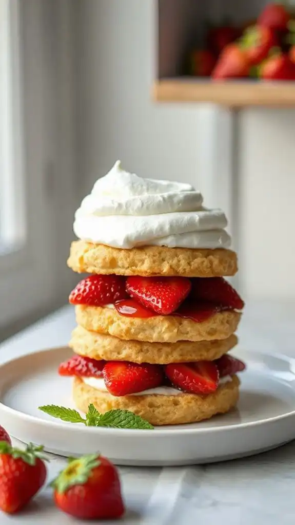 vegan strawberry shortcake dessert