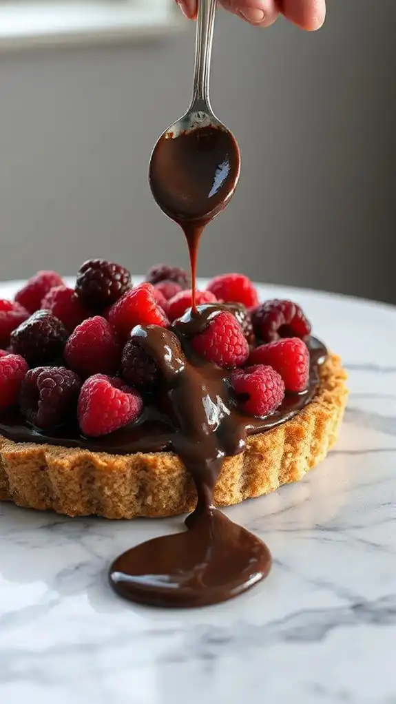 velvety chocolate raspberry drizzle
