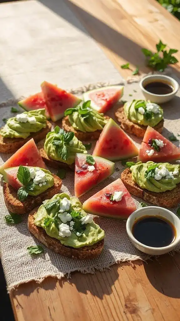 vibrant avocado watermelon toast vibrant avocado watermelon toast
