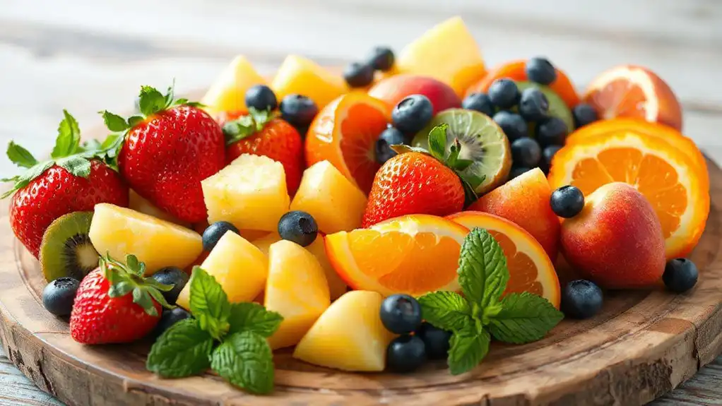vibrant easter fruit display