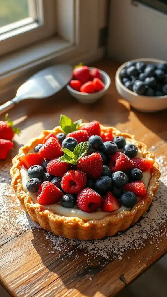 vibrant fresh berry tart