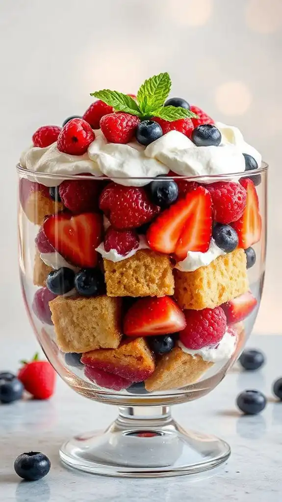 vibrant layered berry dessert