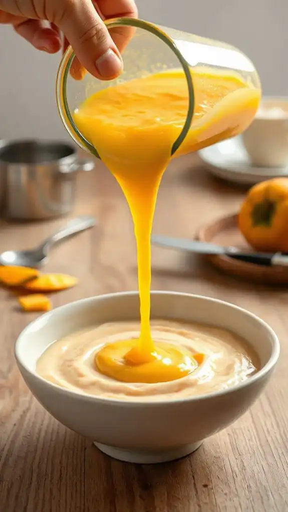 vibrant mango puree infusion