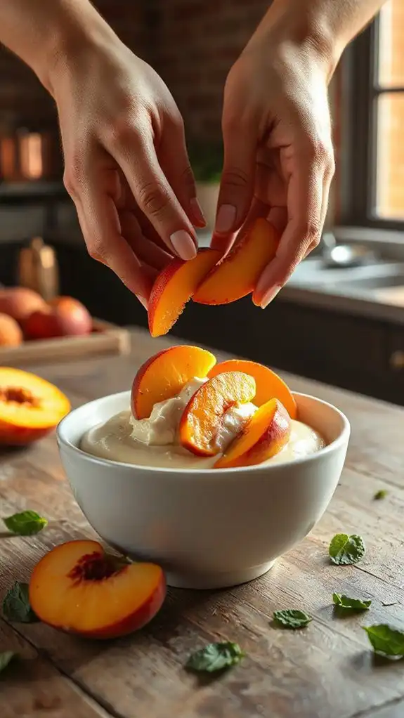vibrant peaches add nutrients