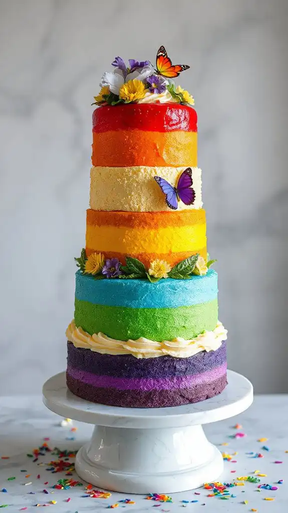 vibrant rainbow celebration cake vibrant rainbow celebration cake