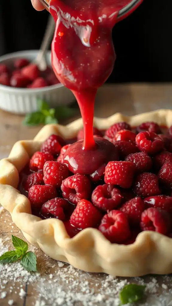 vibrant raspberry tart symphony