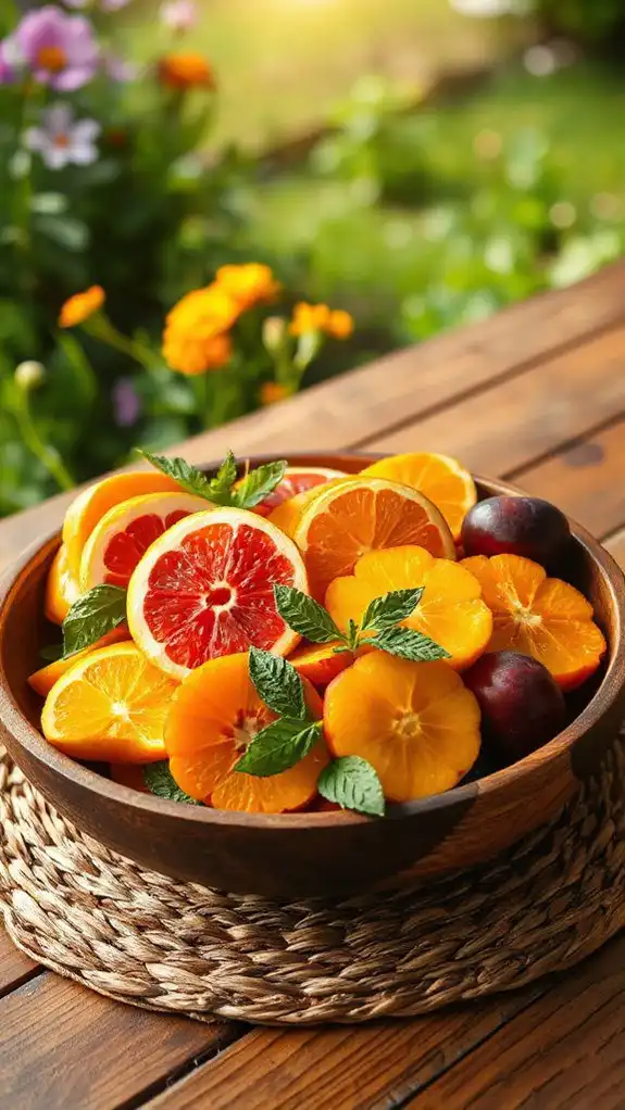vibrant summer fruit dessert