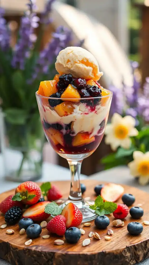 vibrant summer fruit sundae