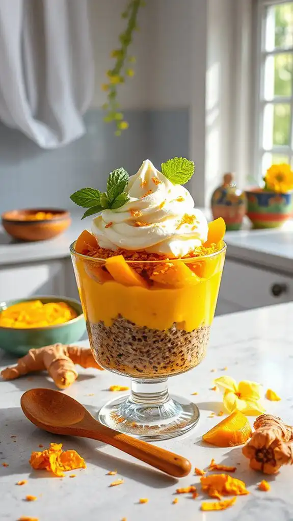 vibrant turmeric chia pudding