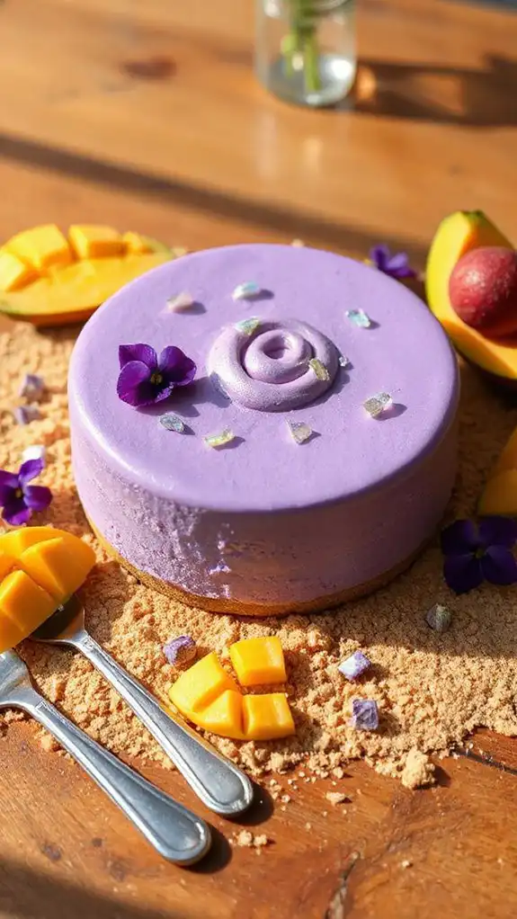 vibrant ube cheesecake delight vibrant ube cheesecake delight