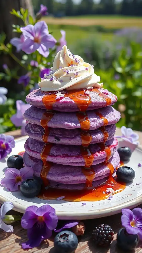 vibrant ube pancake delight vibrant ube pancake delight