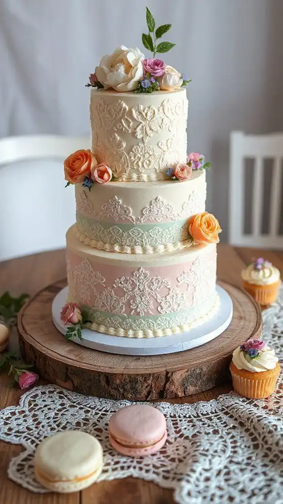 vintage lace crown cake vintage lace crown cake