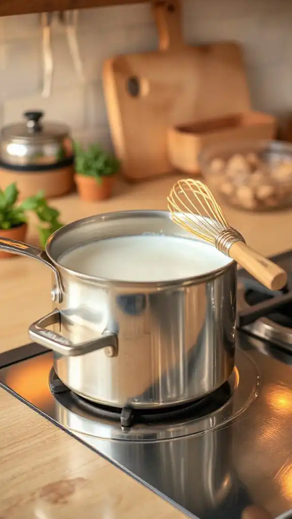 warm milk warming process