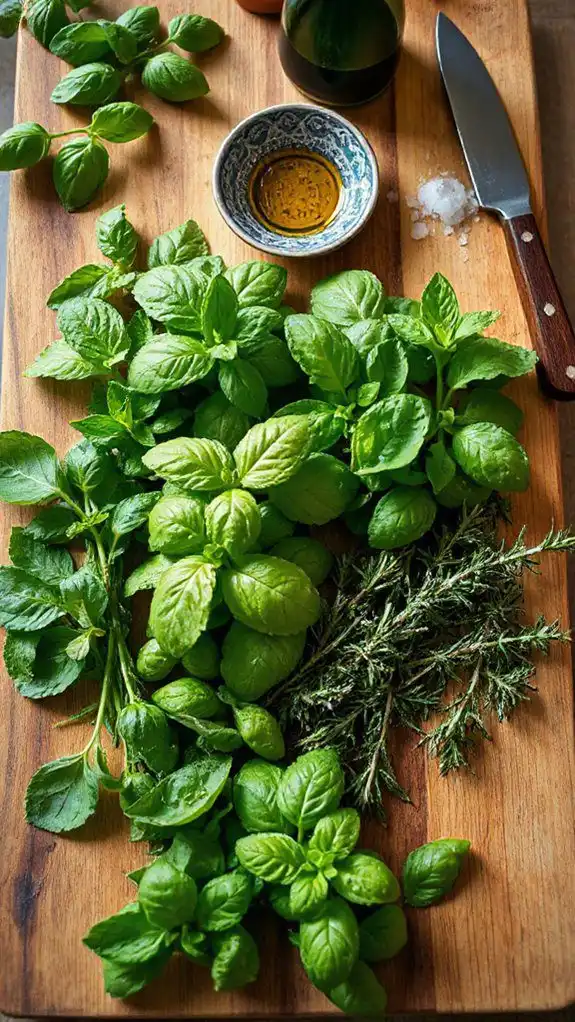 wash and chop herbs wash and chop herbs