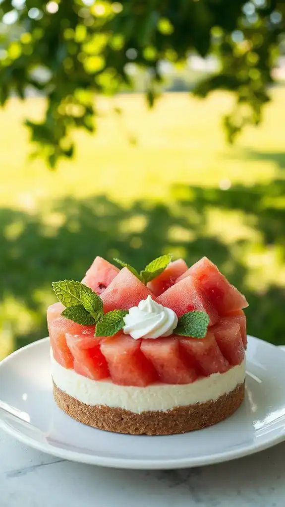 watermelon cheesecake summer treat
