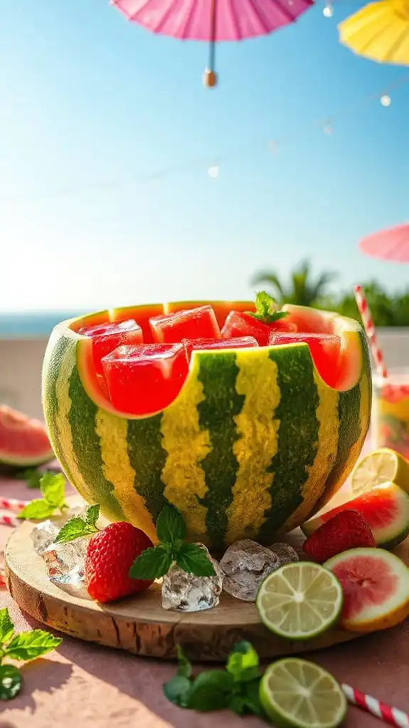 watermelon jell o summer shots