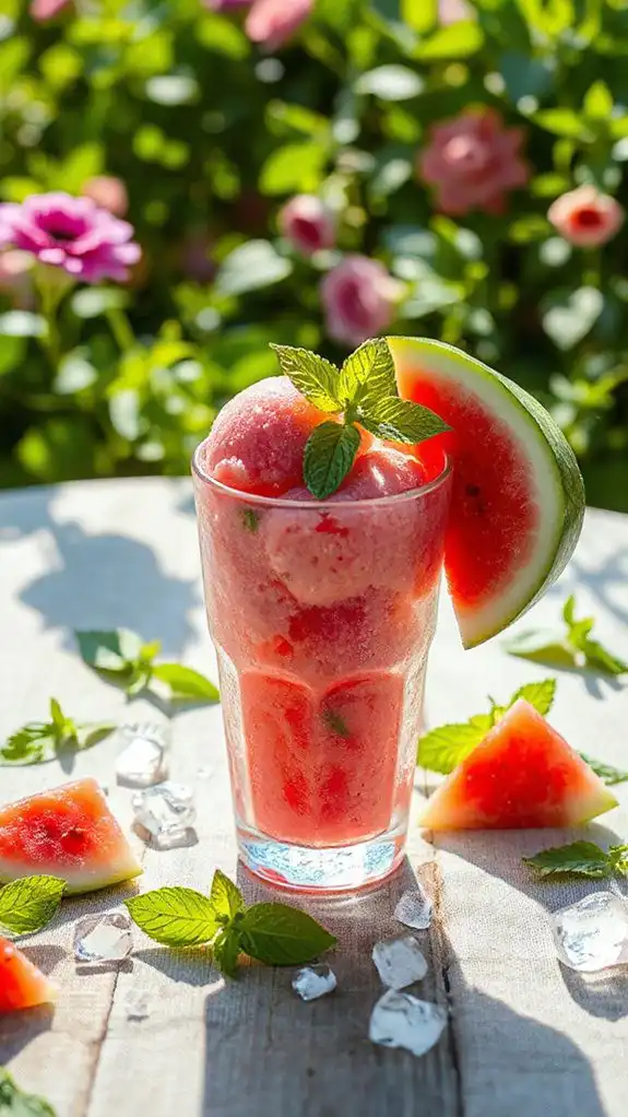 watermelon mint summer sorbet