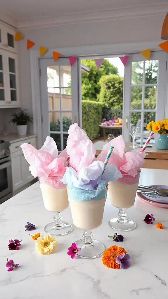 whimsical fairy floss cups