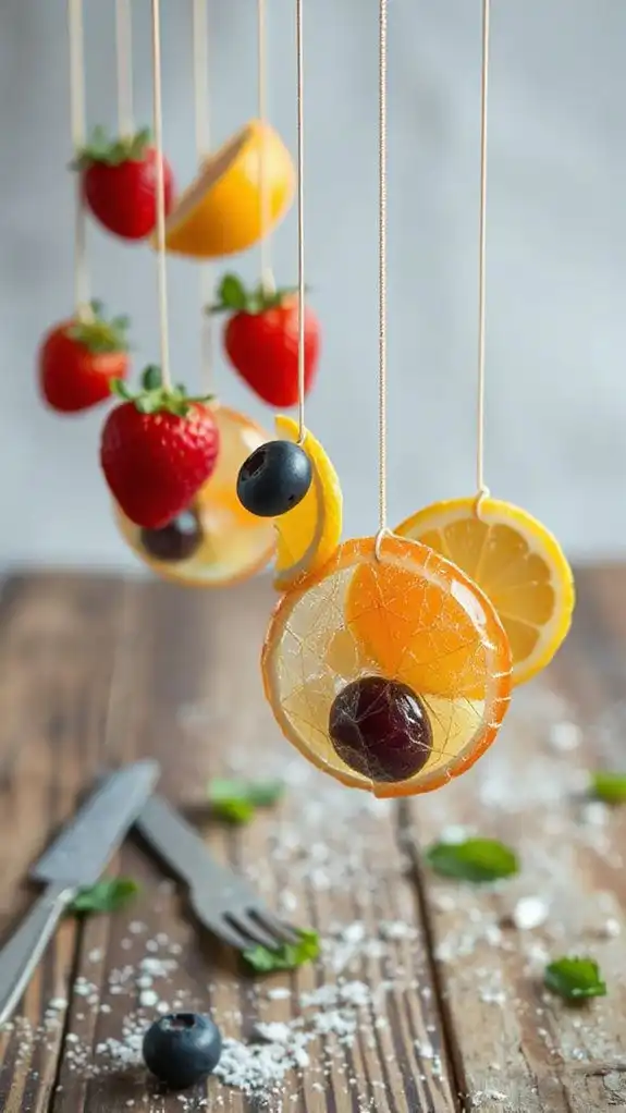 whimsical hanging dessert delights