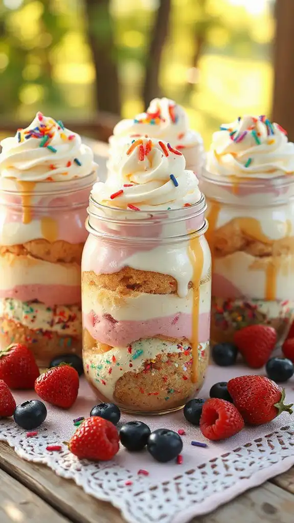 whimsical summer dessert jars