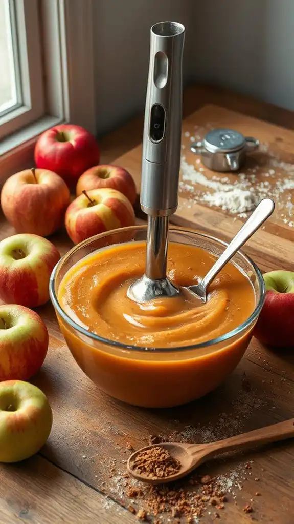 whisk applesauce to uniformity
