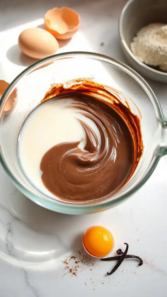 whisk eggs and buttermilk