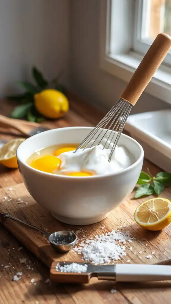 whisk eggs until frothy