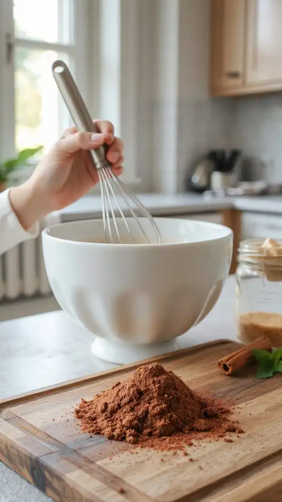 whisk in cocoa powder