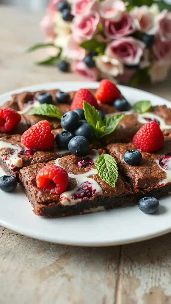 white chocolate raspberry brownies