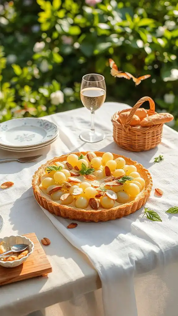 white grape almond tart elegance white grape almond tart elegance