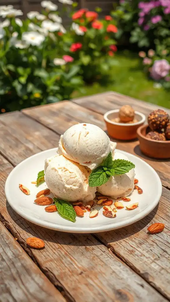 wholesome vanilla almond ice cream