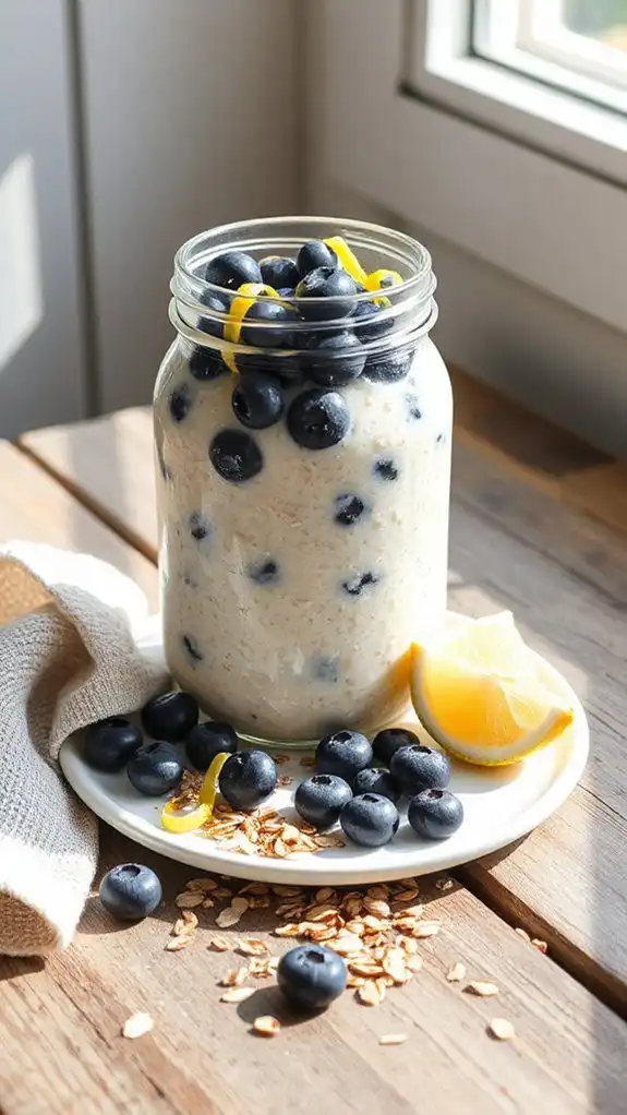 zesty blueberry lemon oats