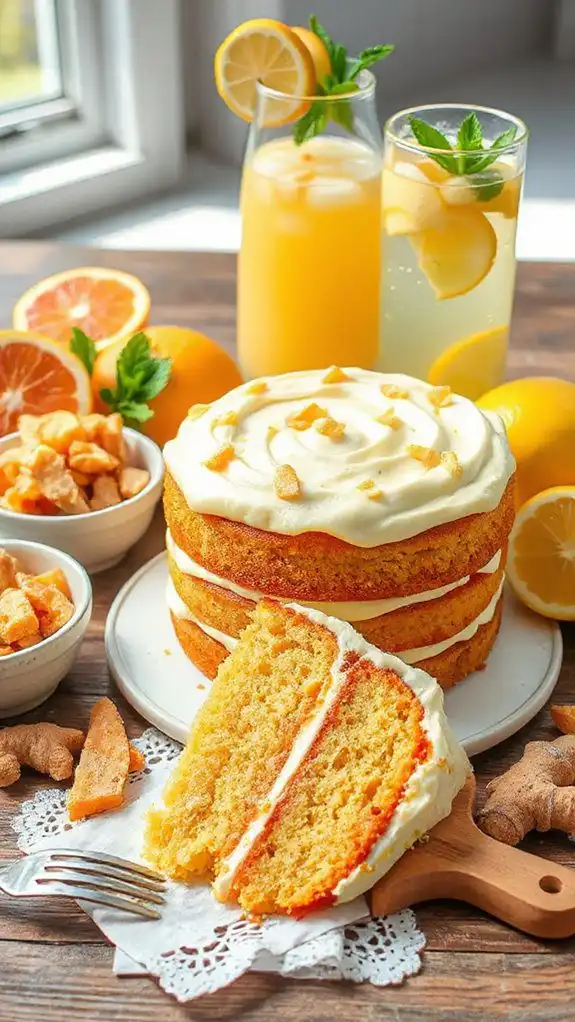 zesty ginger lemonade cake