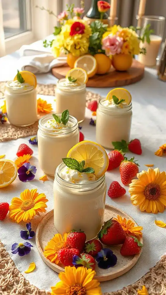 zesty lemon mousse cups
