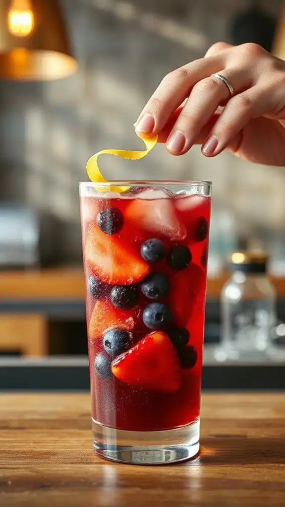 zesty lemon twist garnish