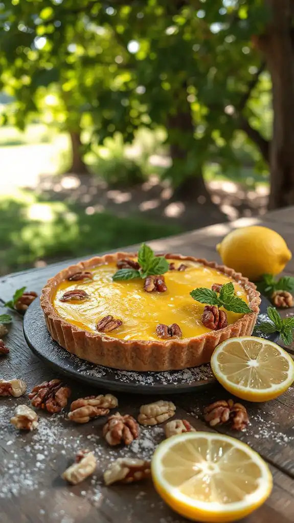 zesty walnut summer tart