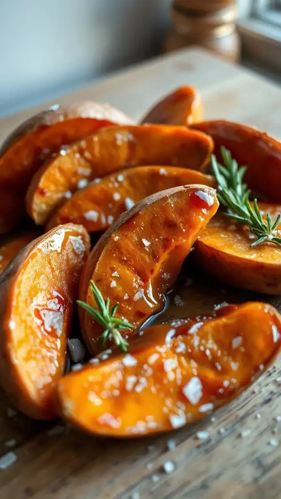 achieve crispy sweet potatoes
