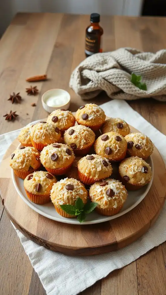 almond chocolate coconut muffins
