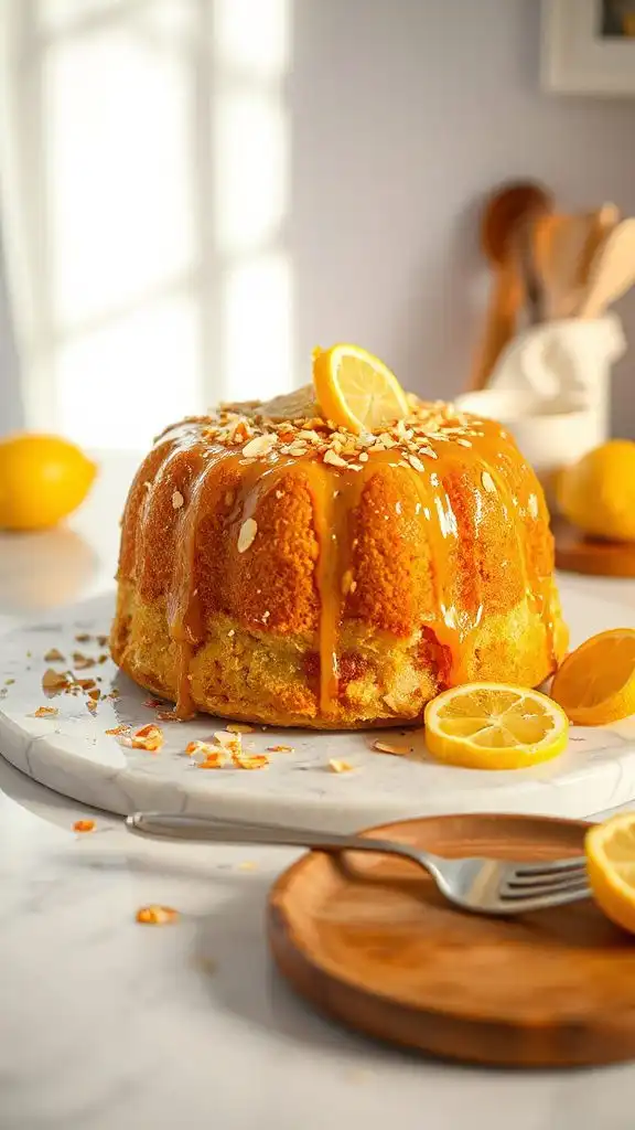 almond lemon drizzle delight