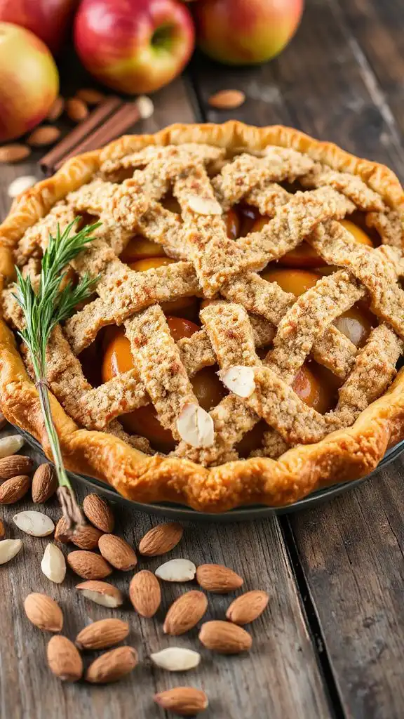 almond streusel apple pie almond streusel apple pie